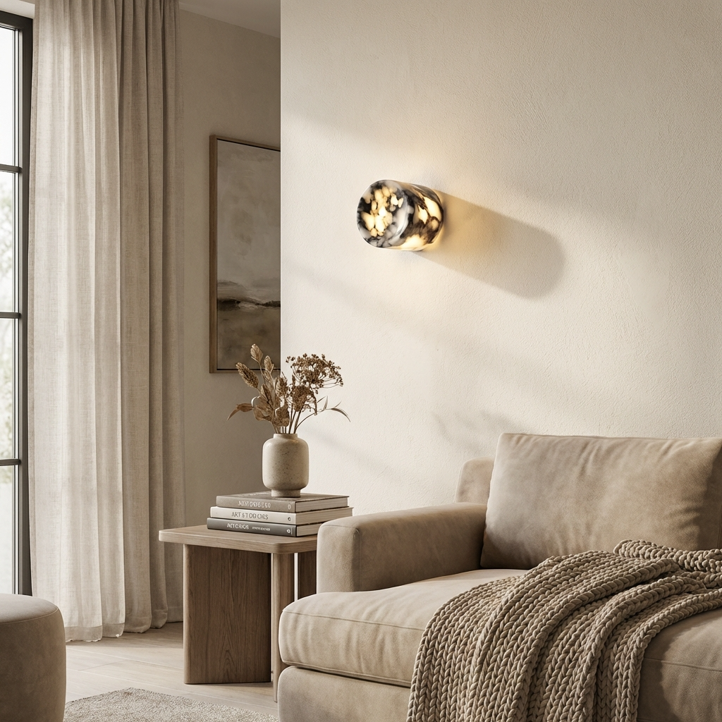 Natural Marble Stone Wall Light