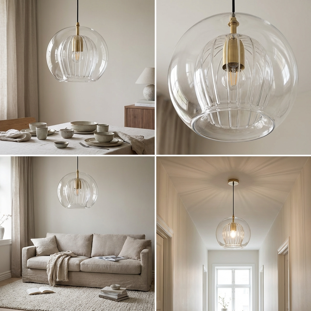 Nordic Modern Spherical Glass Pendant Light
