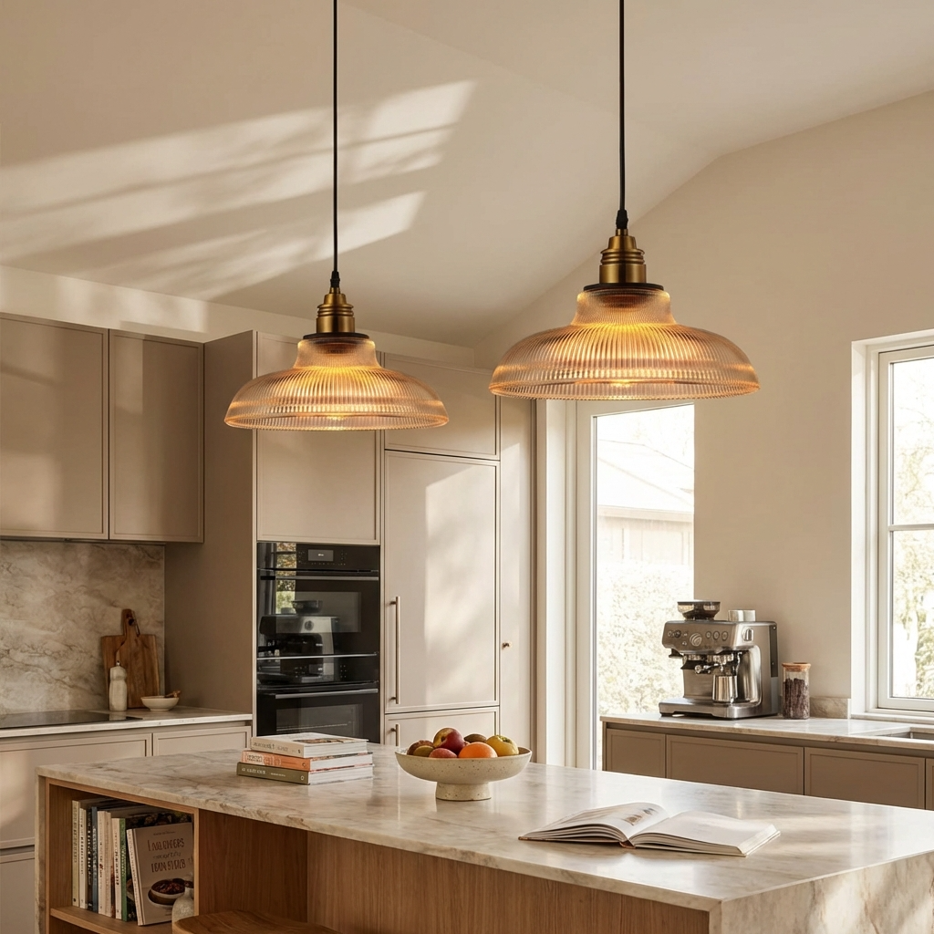 Nordic Retro Glass Pendant Light