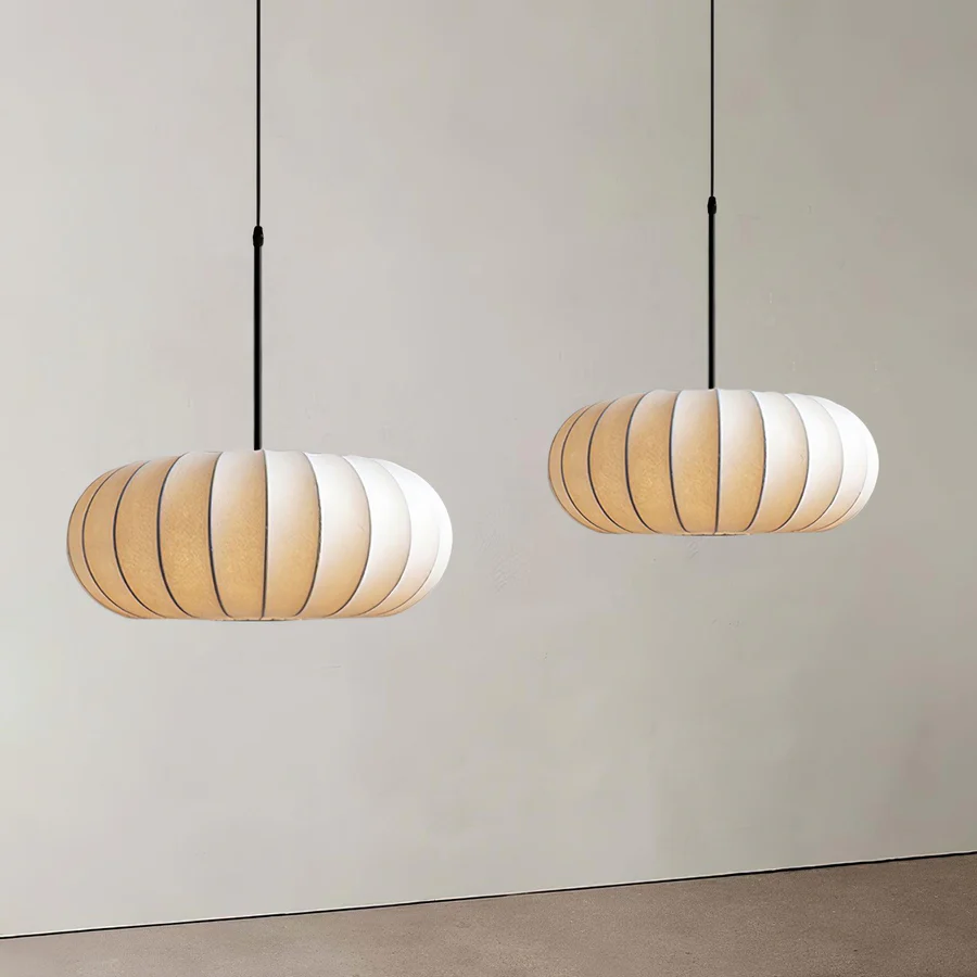 Japanese Wabi Sabi Oval Chandelier