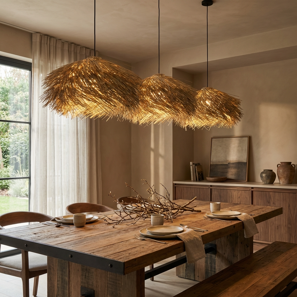 Rattan Woven Pendant Light