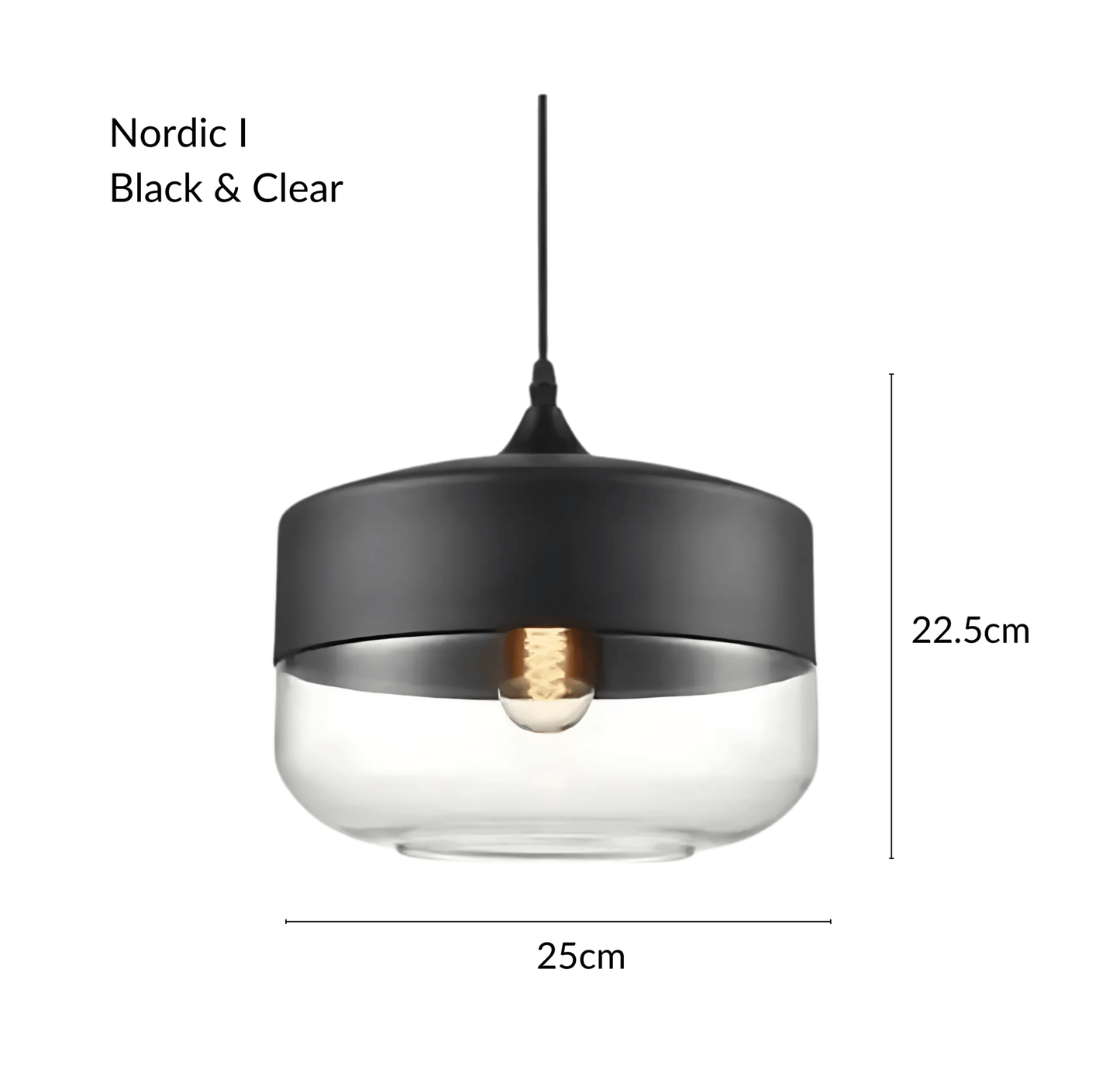 Raw Edge Nordic Glass Pendant Light