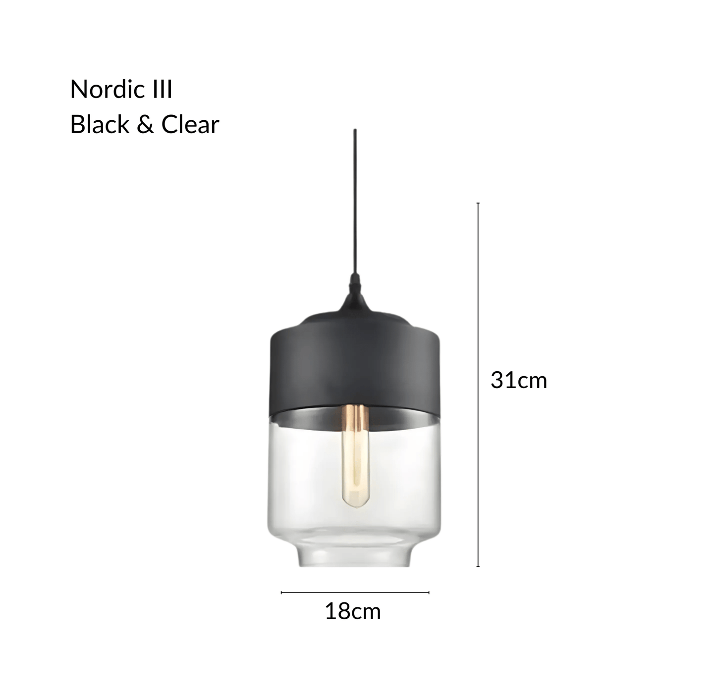 Raw Edge Nordic Glass Pendant Light