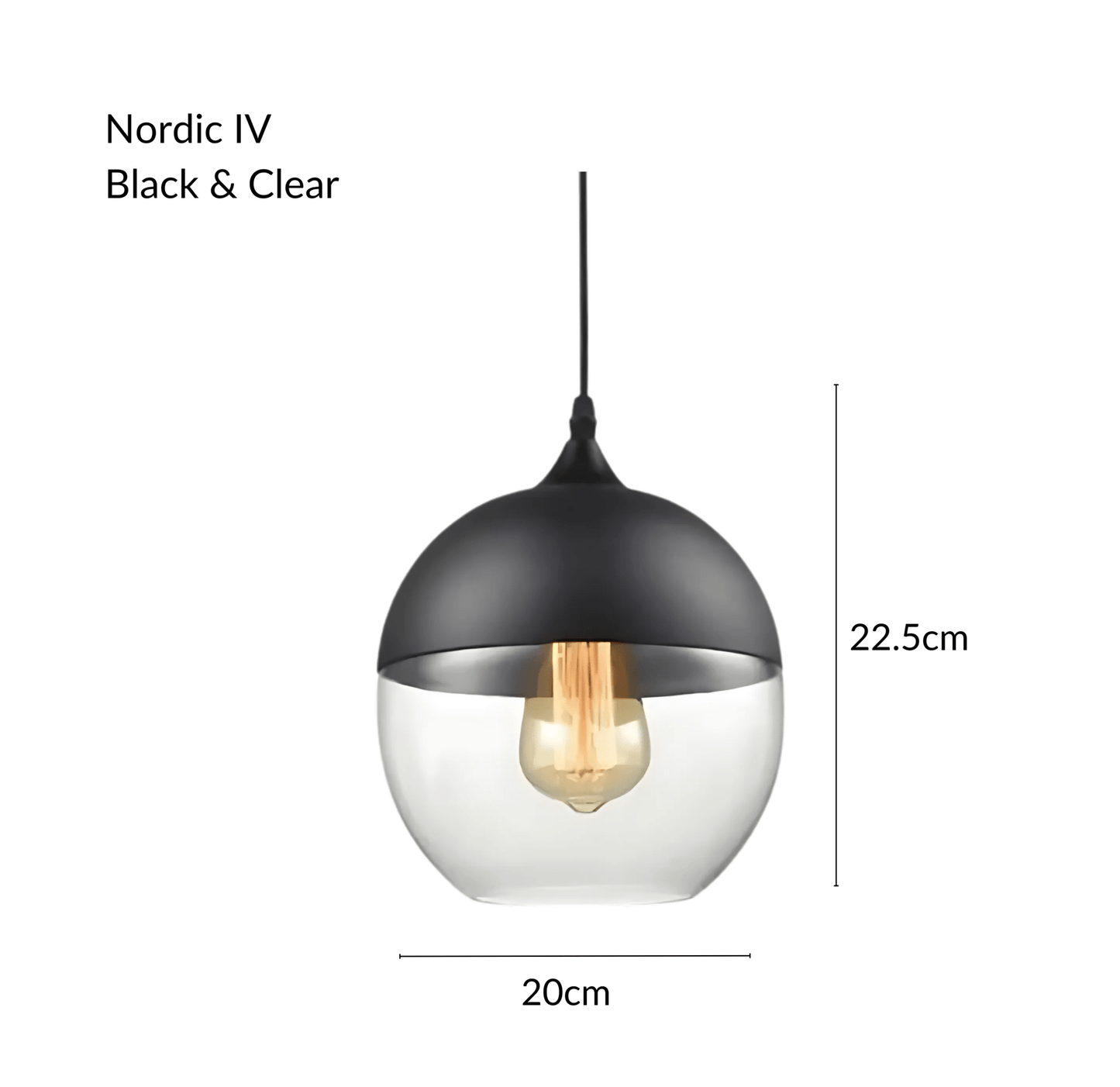 Raw Edge Nordic Glass Pendant Light