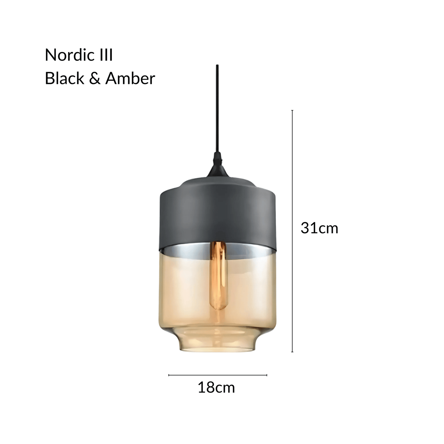 Raw Edge Nordic Glass Pendant Light
