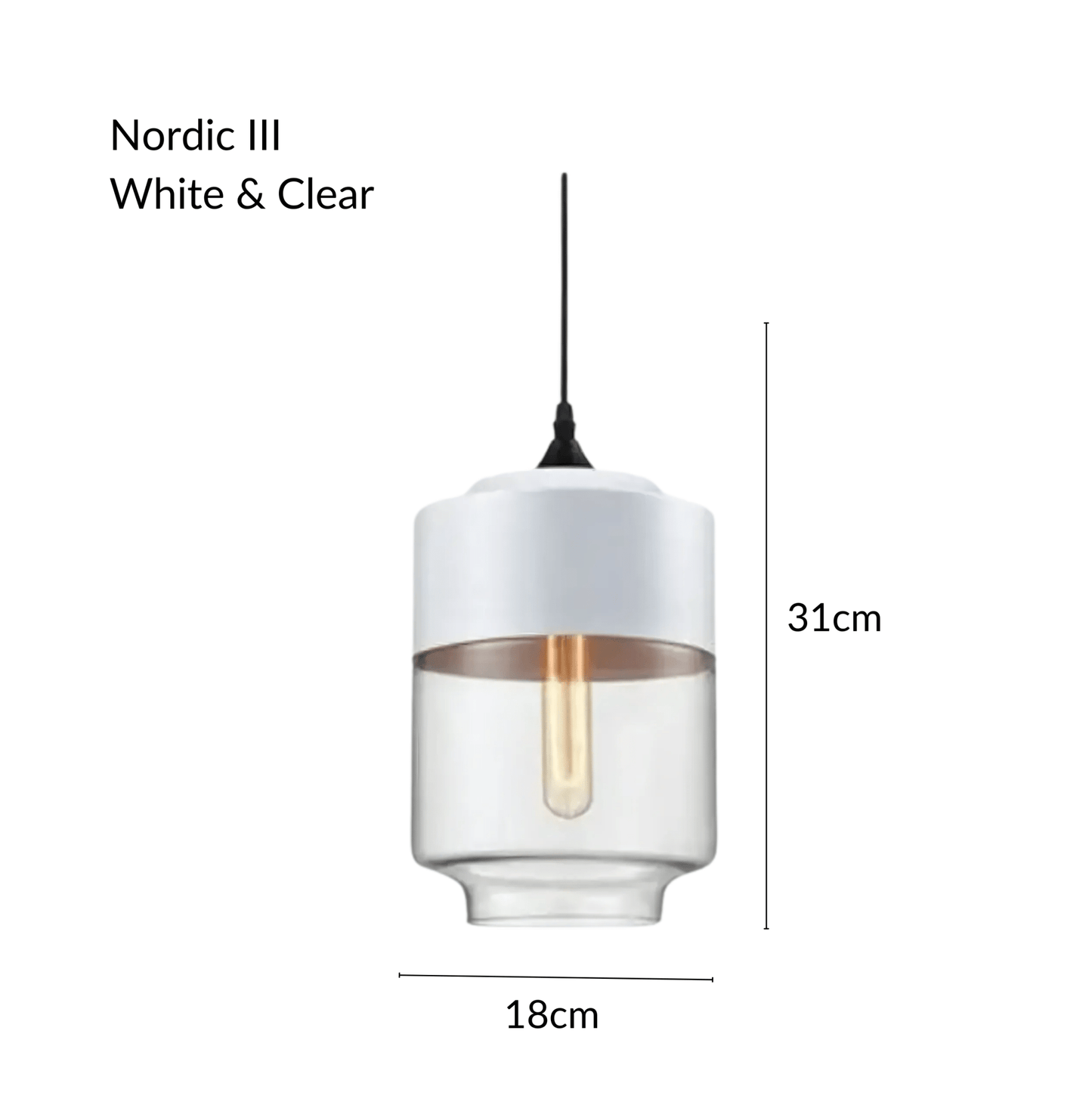 Raw Edge Nordic Glass Pendant Light