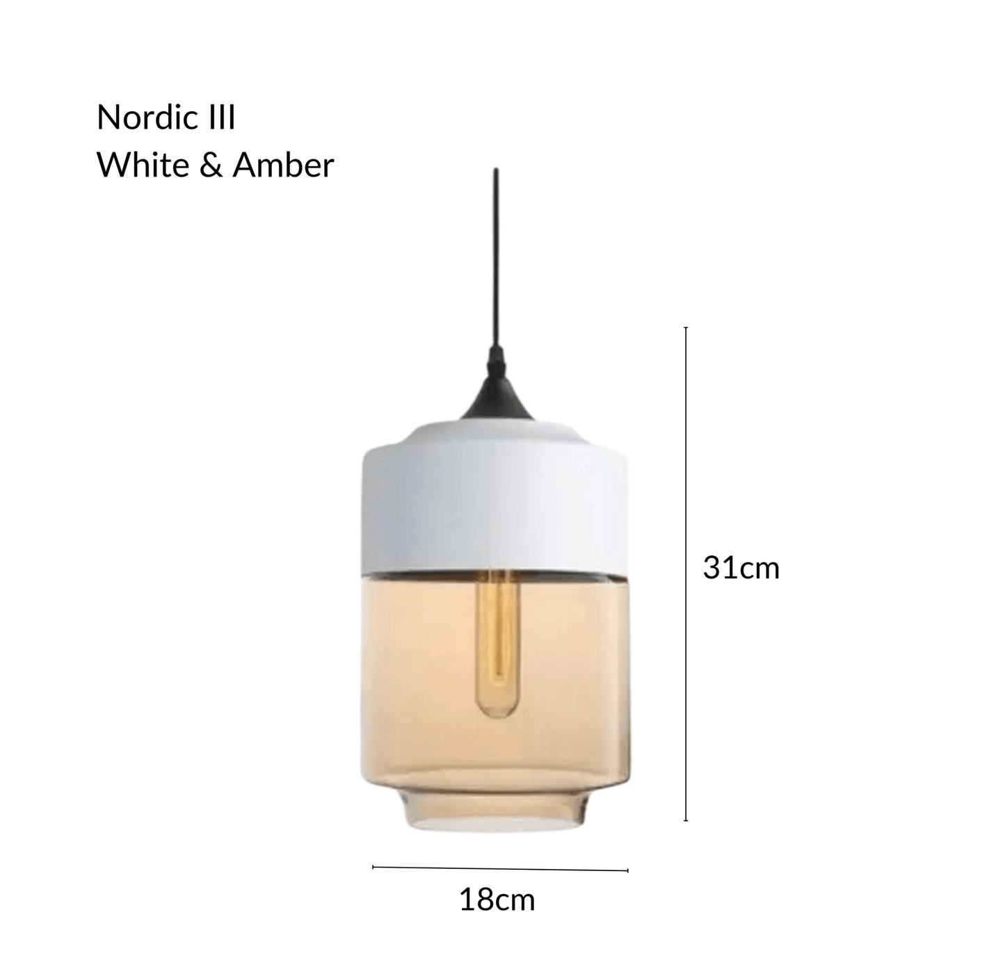 Raw Edge Nordic Glass Pendant Light