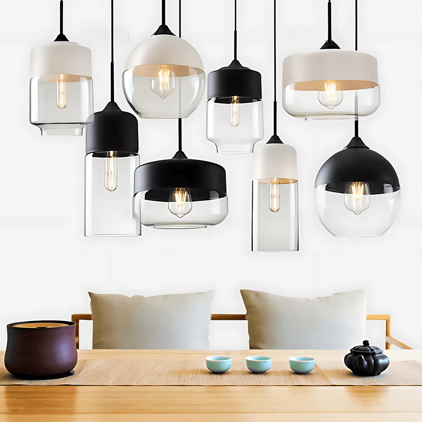 Raw Edge Nordic Glass Pendant Light