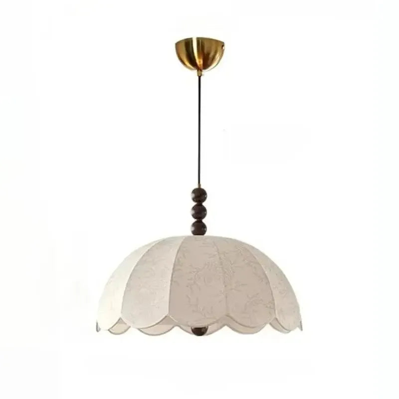 Retro Japandi Fabric Textured Pendant Light