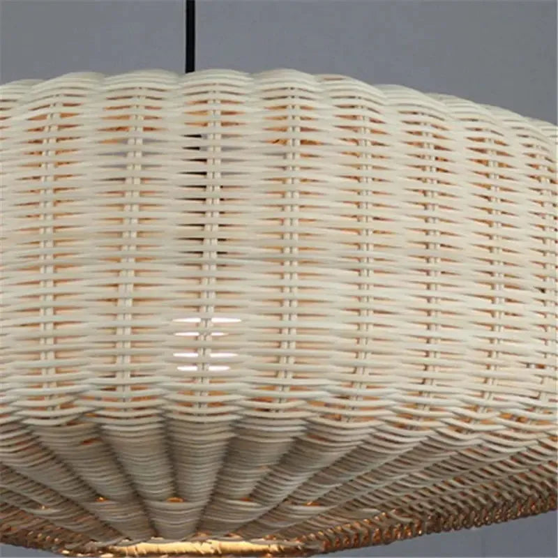 Retro Japanese Style Handmade Rattan Chandelier