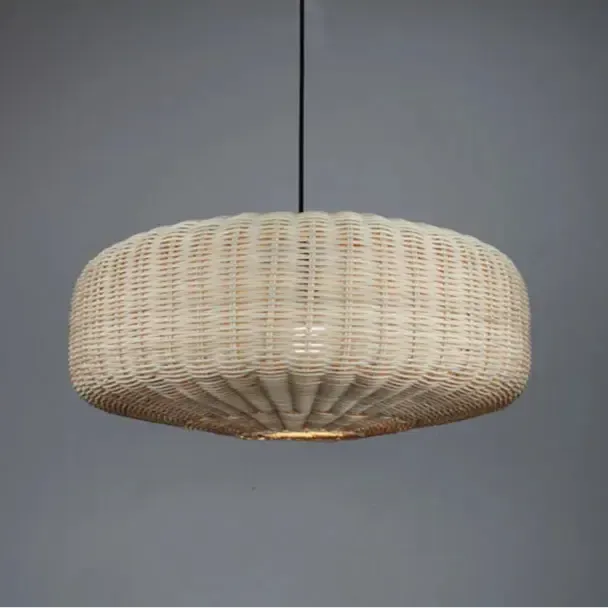 Retro Japanese Style Handmade Rattan Chandelier
