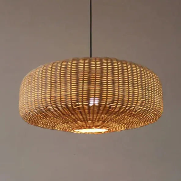 Retro Japanese Style Handmade Rattan Chandelier