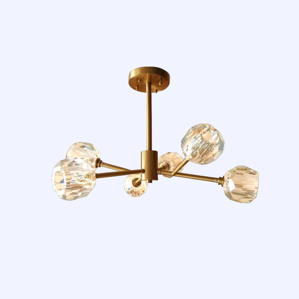 Round Crystal Ball Cluster Chandelier