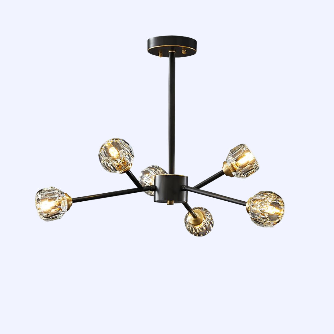 Round Crystal Ball Cluster Chandelier