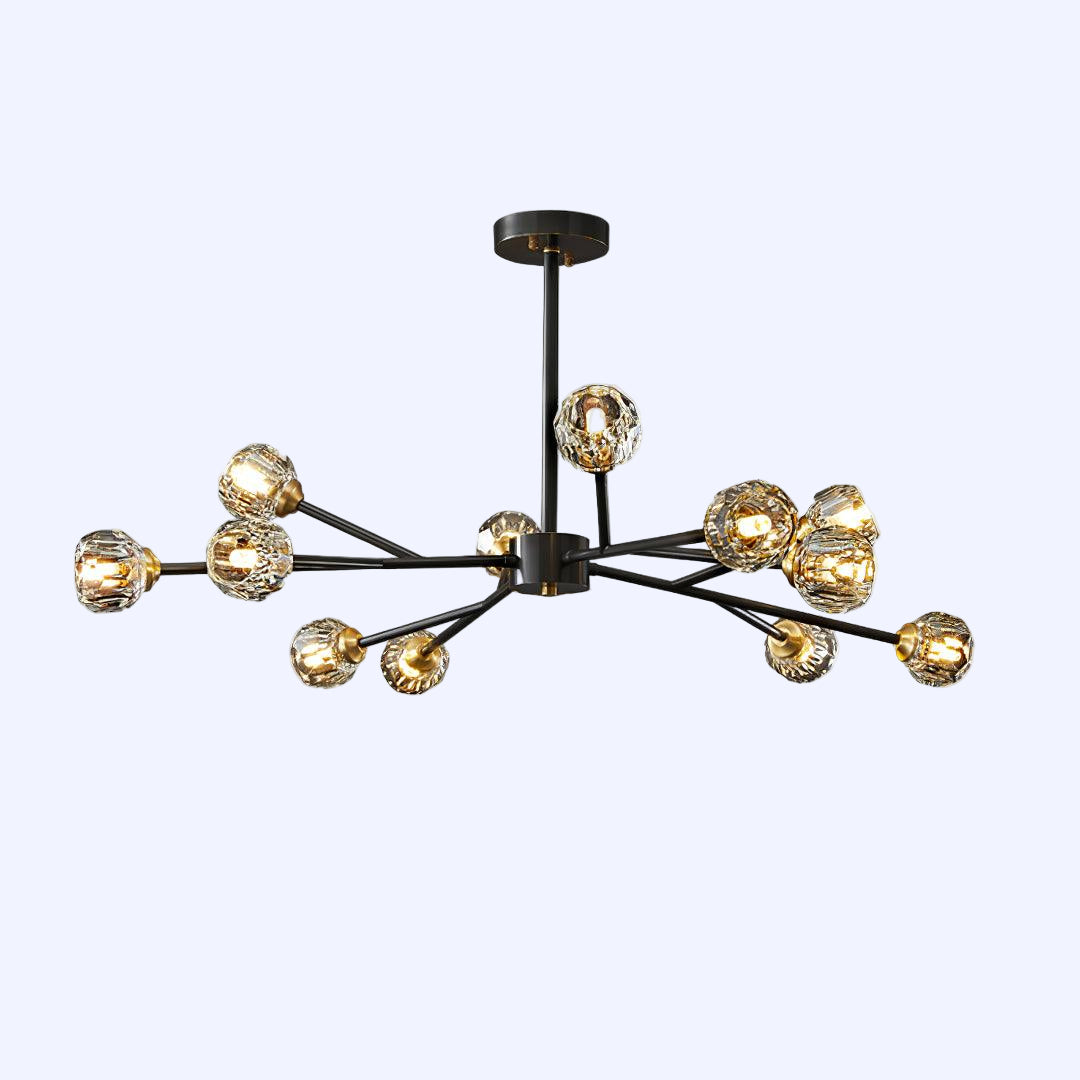Round Crystal Ball Cluster Chandelier