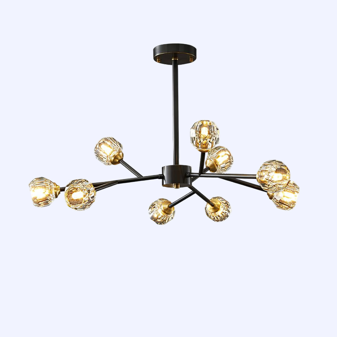 Round Crystal Ball Cluster Chandelier