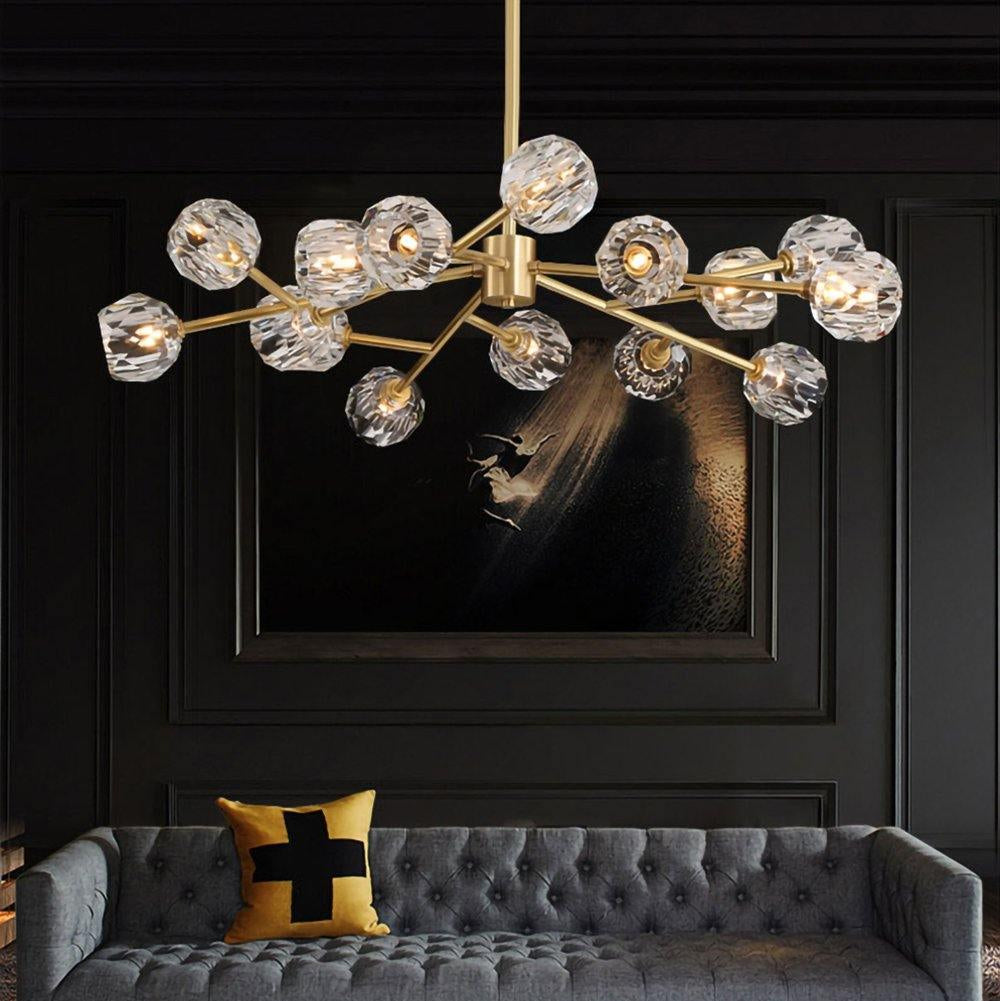 Round Crystal Ball Cluster Chandelier