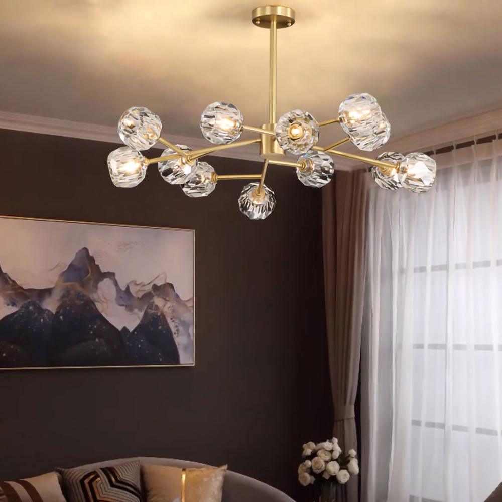 Round Crystal Ball Cluster Chandelier