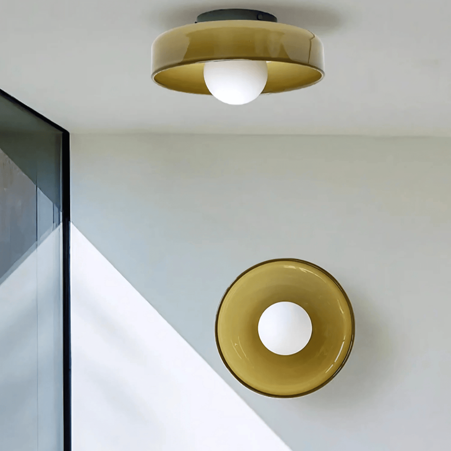 Round Glass Ceiling Or Wall Light