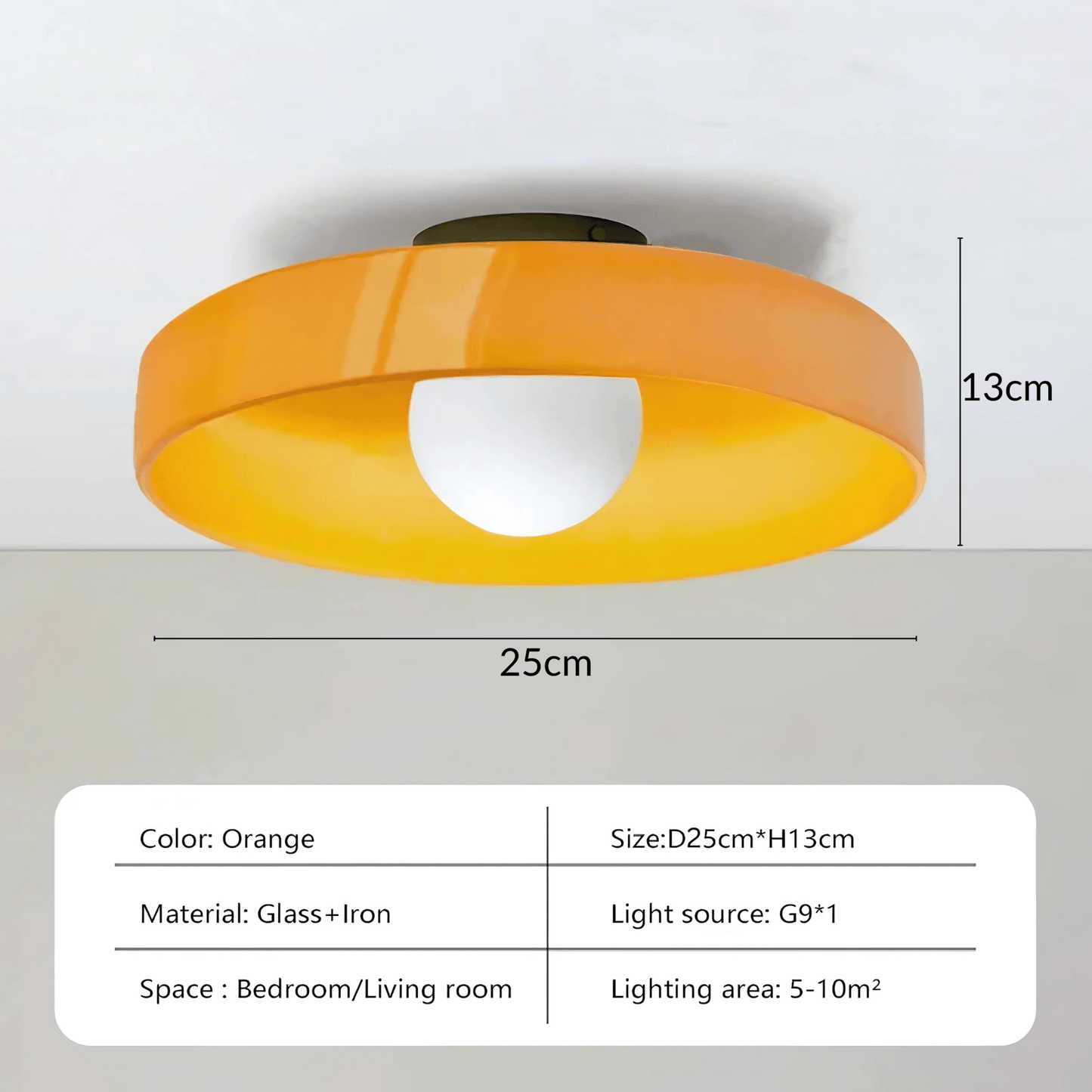Round Glass Ceiling Or Wall Light