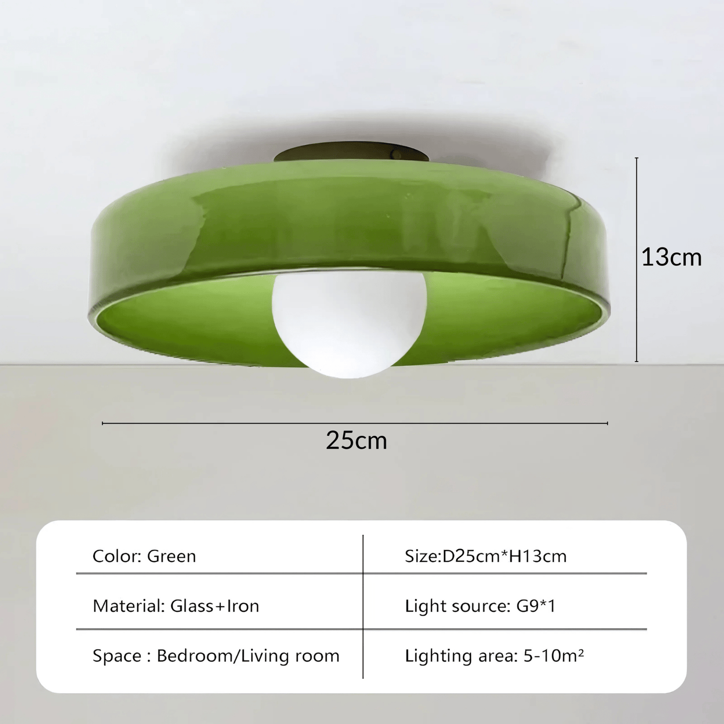 Round Glass Ceiling Or Wall Light