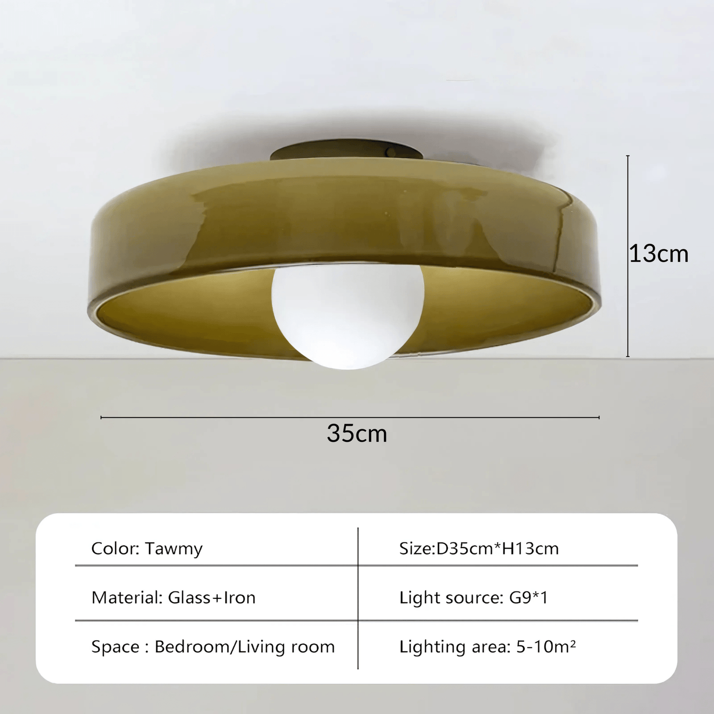 Round Glass Ceiling Or Wall Light
