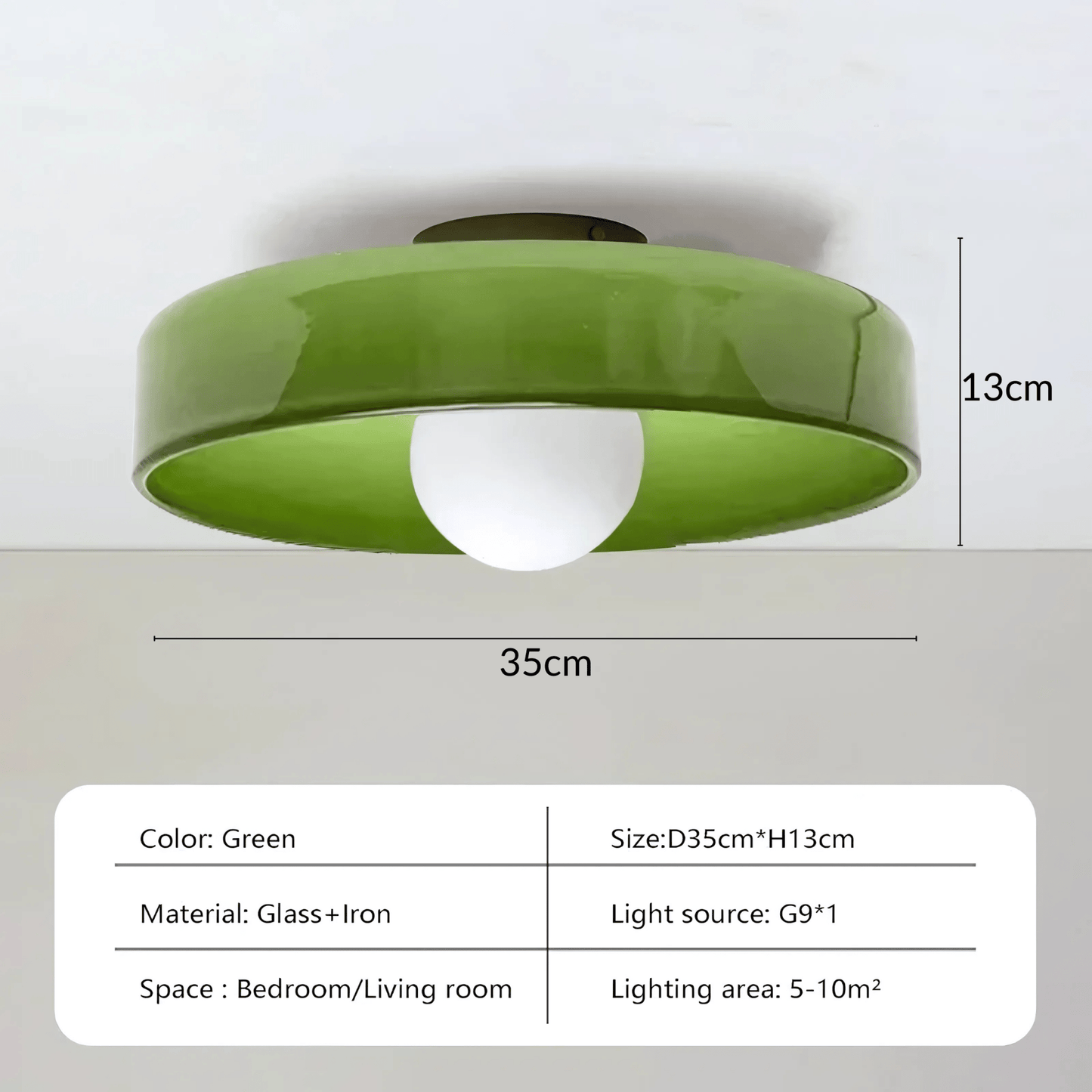 Round Glass Ceiling Or Wall Light