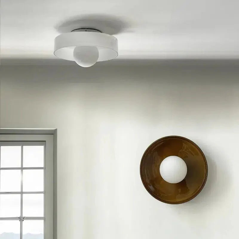 Round Glass Ceiling Or Wall Light