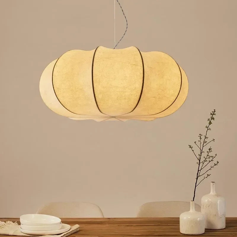 Silk Japanese Wabi-Sabi Chandelier