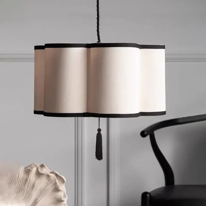 Modern Nordic Fabric White & Black Chandelier