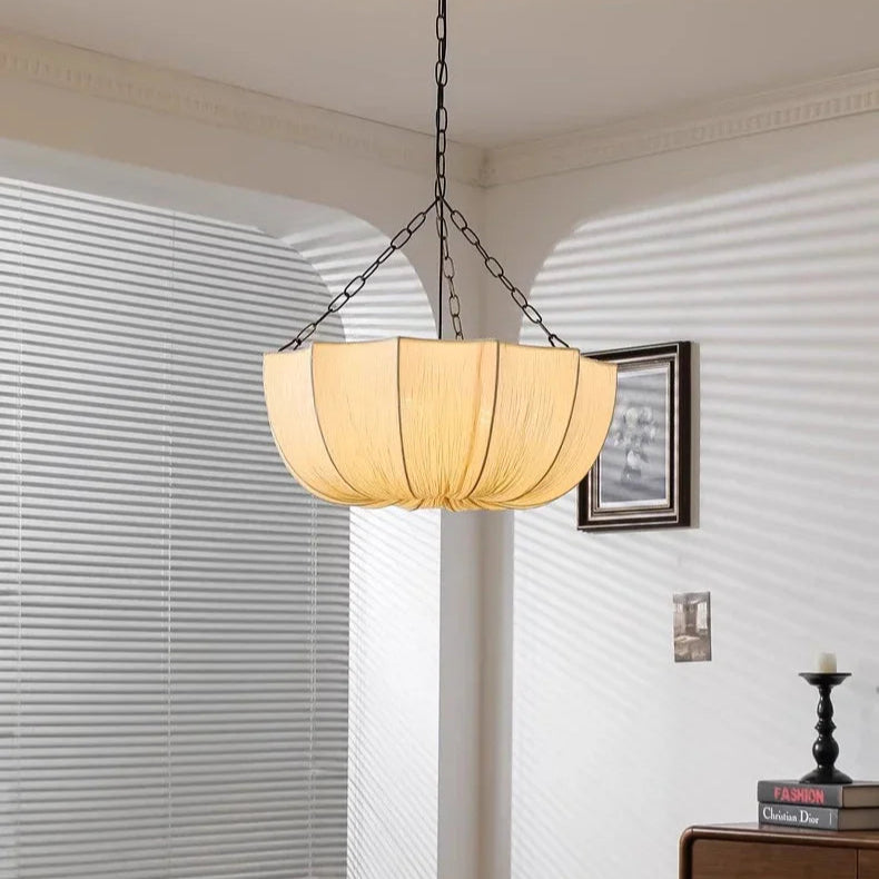 Japanese Wabi Sabi U Shape Fabric Chandelier