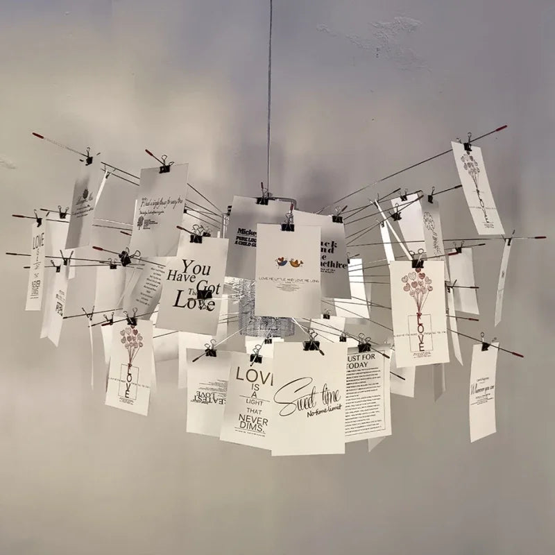DIY Artistic Maurer Zettel Chandelier