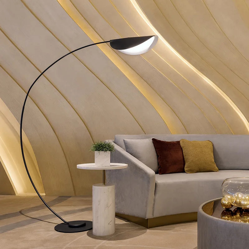 Black Parabola Floor Light