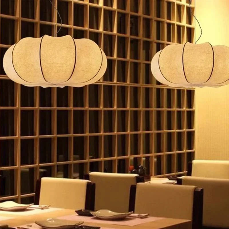 Silk Japanese Wabi-Sabi Chandelier