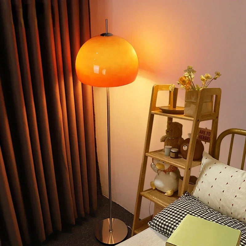 Bauhaus Retro Orange Glass Lamp