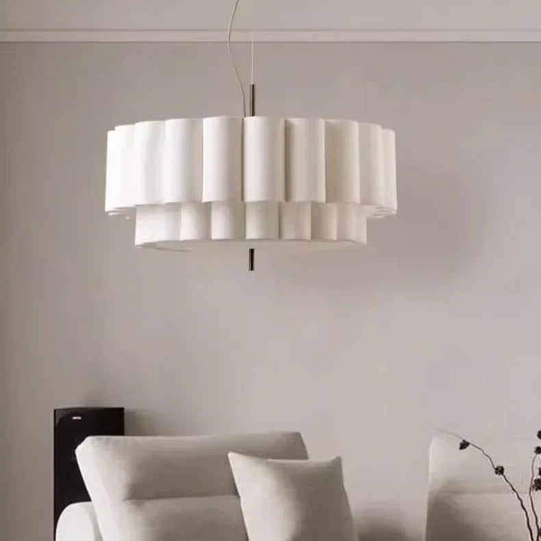 Japanese Natural Fabric Wabi Sabi Chandelier