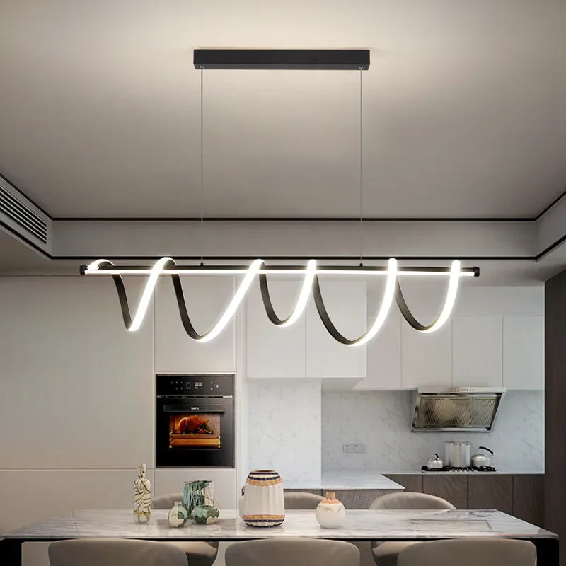 Spiral LED Minimal Chandelier