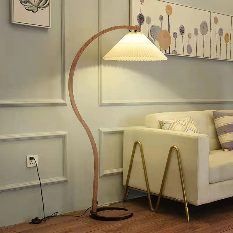 Solid Wood Japanese Floor Lamp