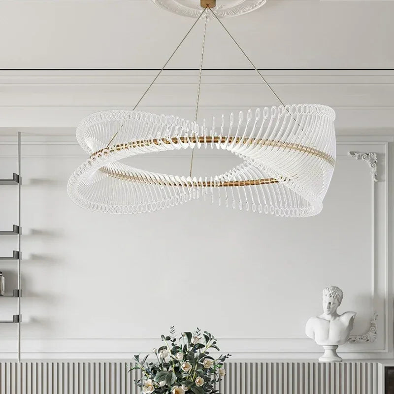 Luxury Gold Acrylic Chandelier