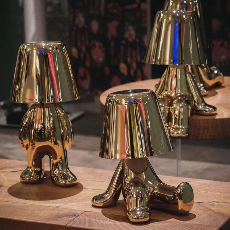 Metallic Golden Man Table Lamp