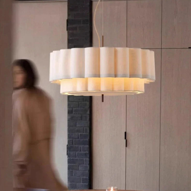 Japanese Natural Fabric Wabi Sabi Chandelier