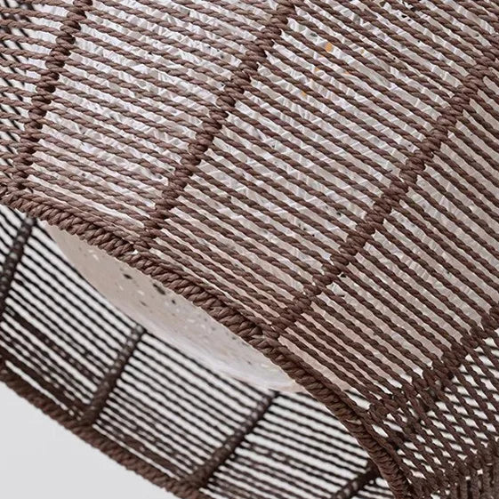 Japanese Wabi Sabi Circular Hemp Rope Ceiling Light