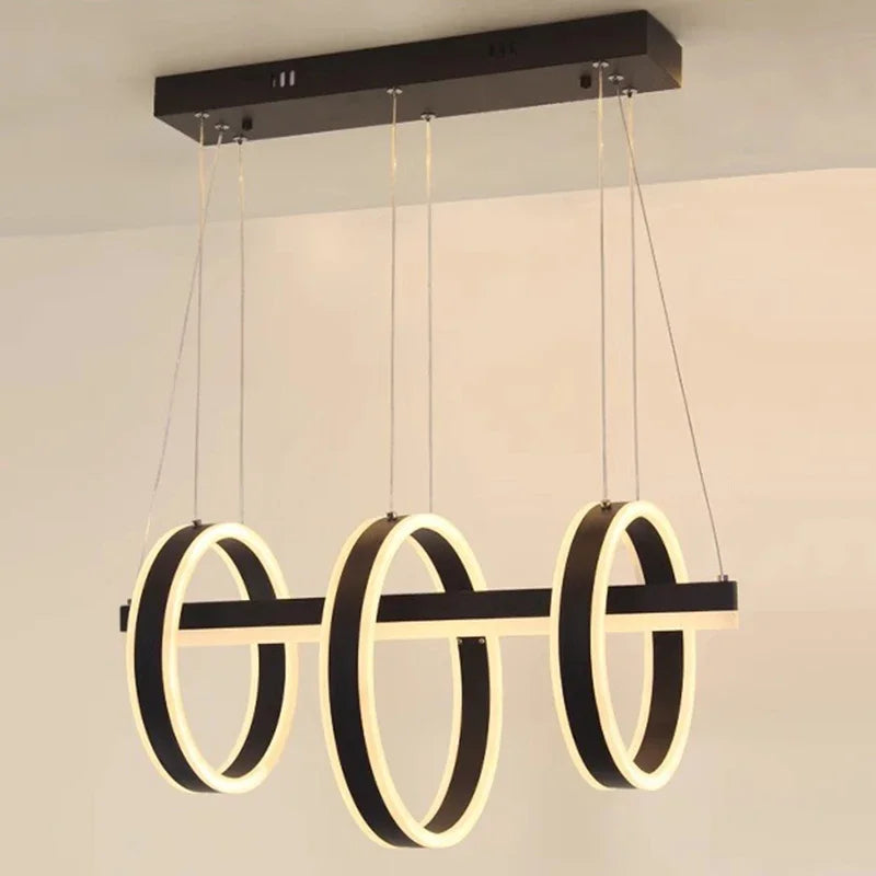 Modern Triple LED Ring Ceiling Lamp