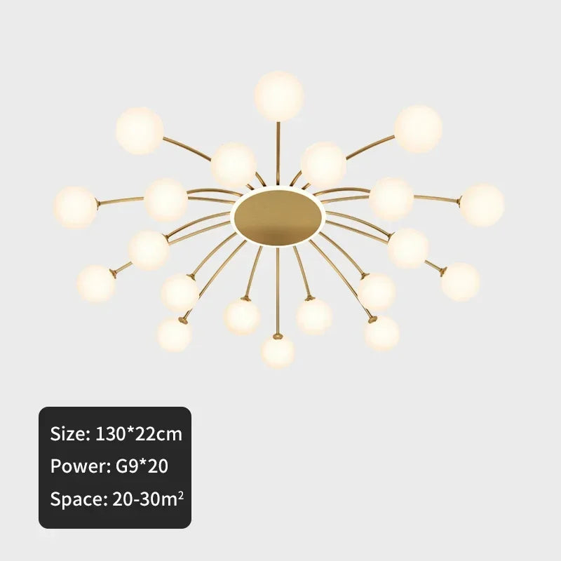Vintage Glass Ball Ceiling Light