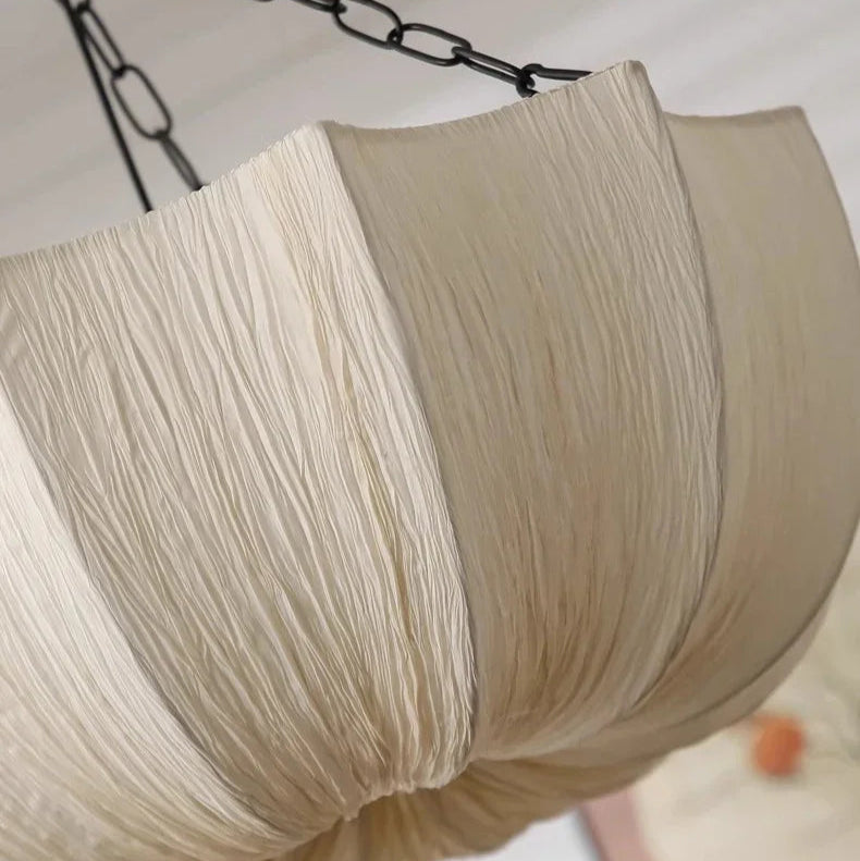 Japanese Wabi Sabi U Shape Fabric Chandelier