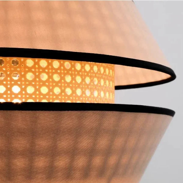 Modern Wabi Sabi Double Layer Fabric Chandelier