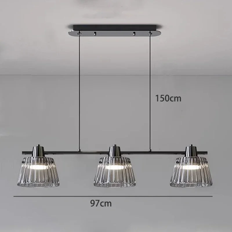 Modern Grey Glass Pendant Light