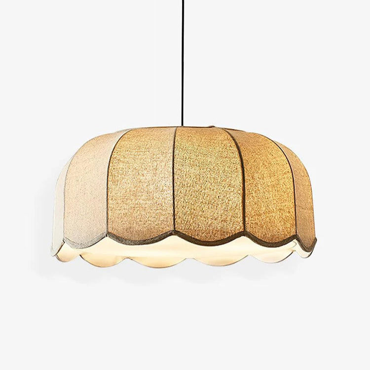 Japanese Floral Fabric Ceiling Light
