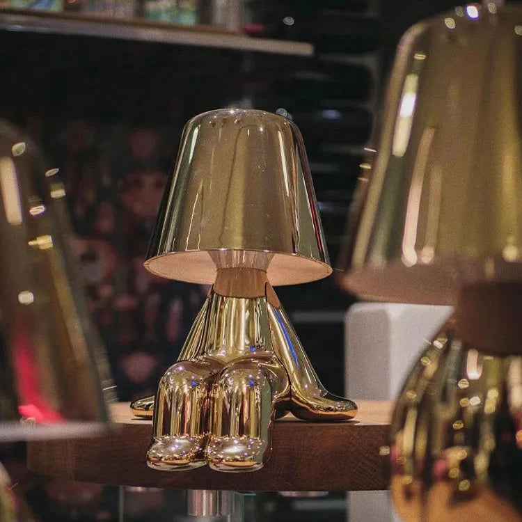 Metallic Golden Man Table Lamp