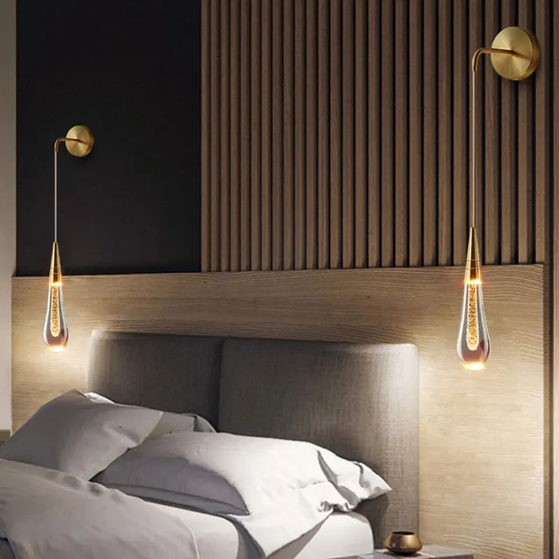 Modern Crystal Glass Wall Light
